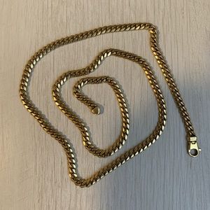 10k SOLID gold Cuban Link Chain - 25” x 1cm
